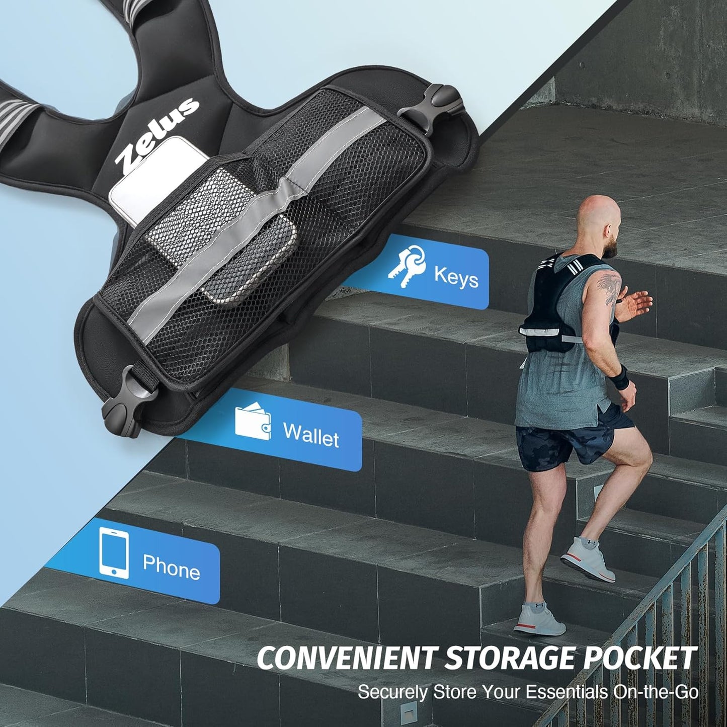 Adjustable Weighted Vest for Men & Women – for Cardio & Strength Training
