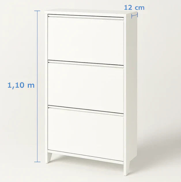 Thin Wooden Shoe Rack – 3 Doors