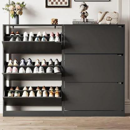 Thin Wooden Shoe Rack – 3 Doors