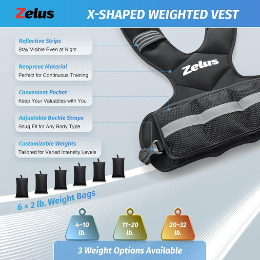 Adjustable Weighted Vest for Men & Women –  for Cardio & Strength Training
